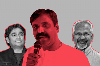 A R Rehman (L), Vairamuthu (C), Mani Rathnam (R) - a threesome in trouble.