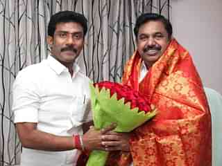 OP Ravindranath (L) with Tamil Nadu Chief Minister Edappadi Palaniswami. (via Twitter)