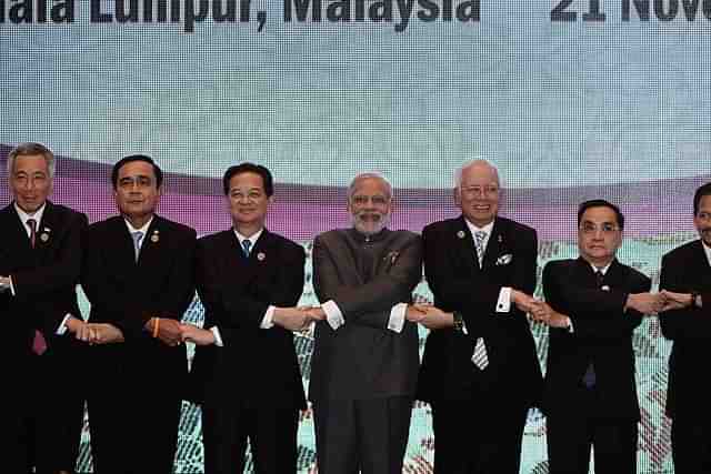 Prime Minister Narendra Modi with ASEAN leaders (Representative Image) (MANAN VATSYAYANA/AFP/Getty Images)