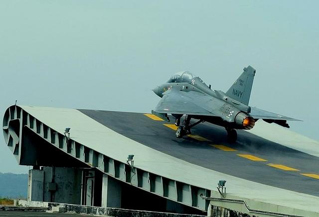 HAL Tejas NP-1 takes-off from the Shore Based Test Facility at INS Hansa, Goa (Indian Navy/Wikipedia)