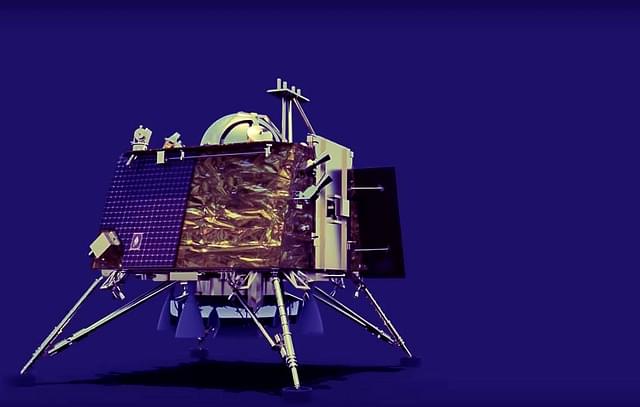 Chandrayaan-2 lunar lander, Vikram. (ISRO/YouTube)