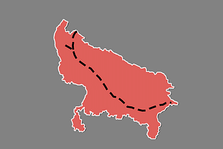 The rough alignment of the Ganga Expressway.&nbsp;