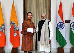 PM Narendra Modi welcomes PM of Bhutan  Dr Lotay Tshering (Image courtesy of twitter.com/MEAIndia)