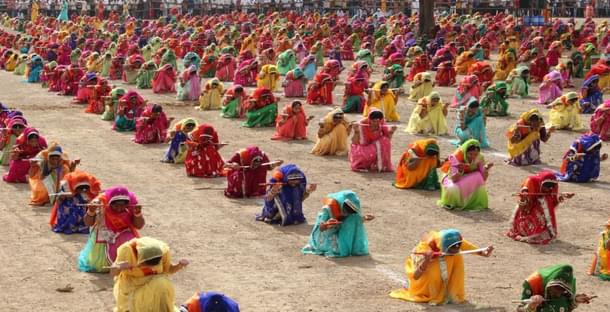 Paying their respects to the sword.