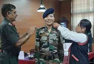 Ponung Doming, the first woman Lieutenant Colonel from Arunachal Pradesh (Twitter/@PemaKhanduBJP)