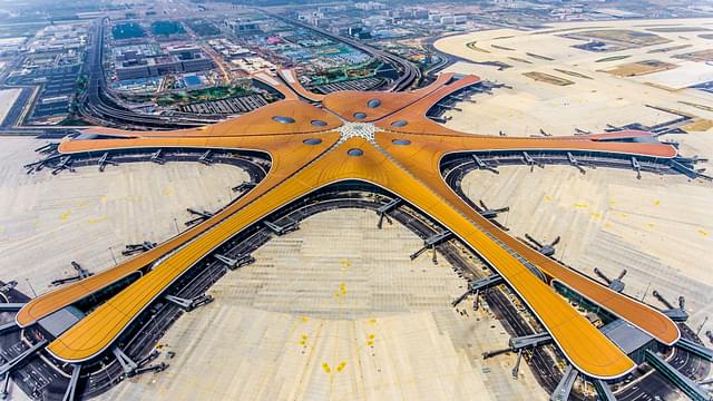 The newly built Daxing International airport. (via Twitter)