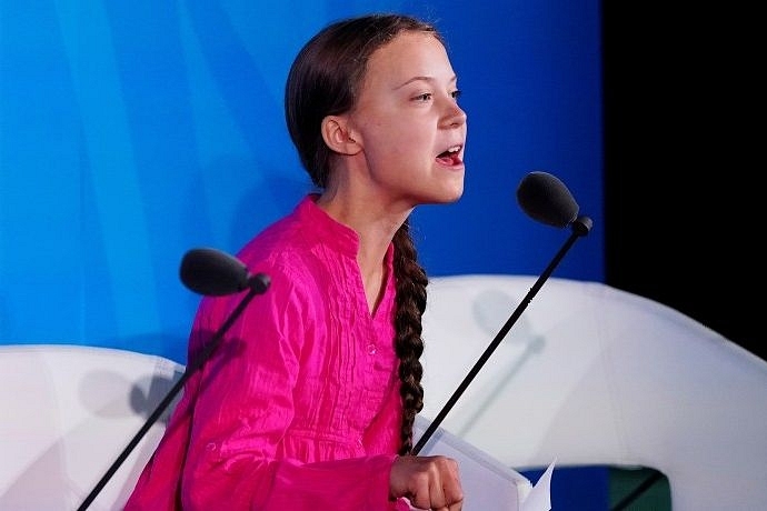 Young  climate change activist Greta Thunberg.