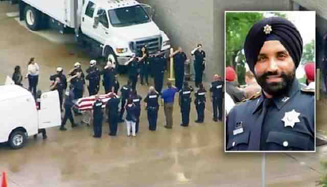 Sandeep Singh Dhaliwal being taken for funeral rites. (Credits: Sikh24.com)