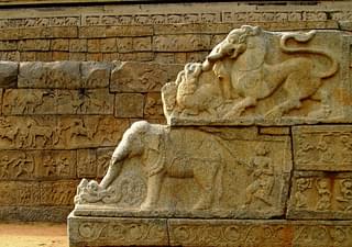 Elephant carvings on the steps leading to the Mahanavami Dibba (Soham Banerjee/Wikicommons)