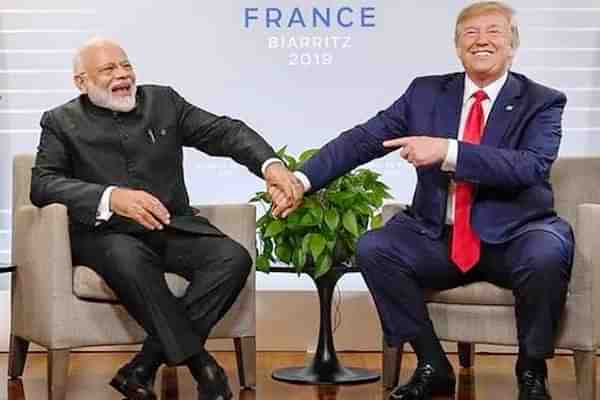 Prime Minister Modi - left, US President Trump - right (PTI)