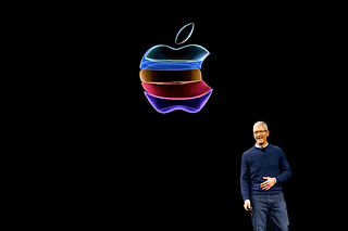 Apple CEO Tim Cook at the launch event.