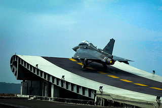 HAL Tejas NP-1 takes-off from the shore based test facility at INS Hansa, Goa. (IndianNavy/Wikipedia)