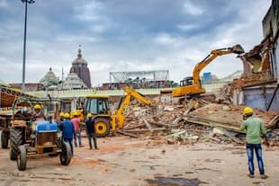 Demolition drive outside Jagannath Temple