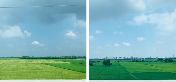 Interestingly, a brief stretch of the Aqua Line network runs parallel to large agricultural fields, ideal for commerical and residential estates in the future. Construction on some tracts of land is already visible. 