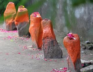 The <i>paaliya </i>stones commemorating the fallen heroes.