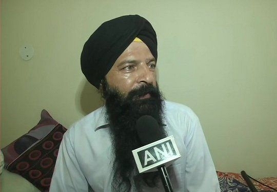 Baldev Kumar, a Pakistani Sikh and former MLA from Pakistan Tehreek-i-Insaf (PTI), the party founded by current prime minister Imran Khan (Source: @ANI/Twitter)