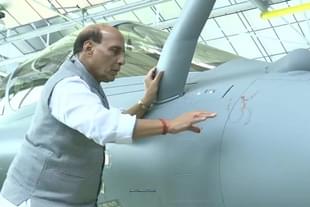 Rajnath Singh performing Shashtra puja on Rafale (@ANI/Twitter)