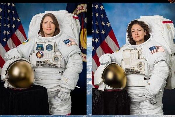The women astronauts. (via Twitter)