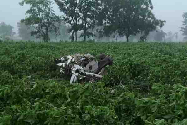 Remains from the crash site. (@ANI/Twitter)