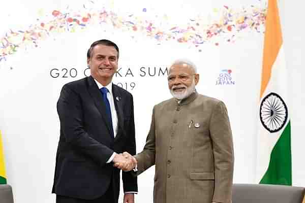 Brazilian President Jair Bolsonaro with Prime Minister Modi (Image Via Twitter)&nbsp;