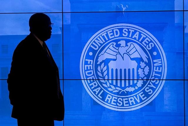 US Federal Reserve logo (SAUL LOEB/AFP/Getty Images)