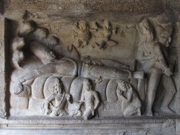 The Ananta Sayana sculpture.