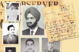 Photos of some of the missing POWs and the letter written by Maj Ashok Suri. (Source: Facebook @TheMissing54Indians)