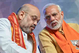 Prime Minister Narendra Modi with Home Minister Amit Shah.