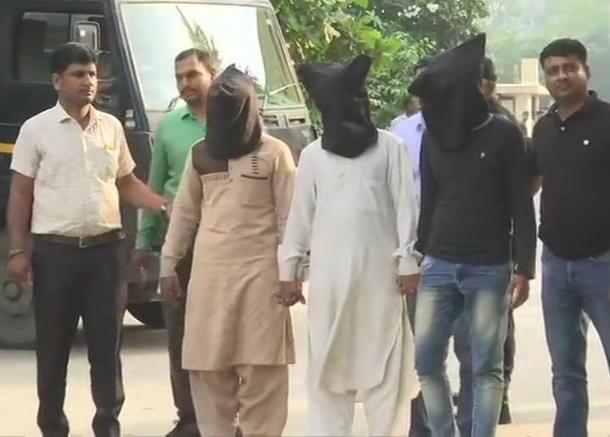 The three conspirators arrested by the police