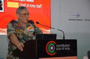 Genera Bipin Rawat speaks at the meet. (via Twitter)
