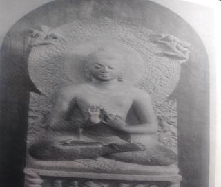 <b>A 4th century CE sculpture depicting Buddha’s sermon at Sarnath.</b>