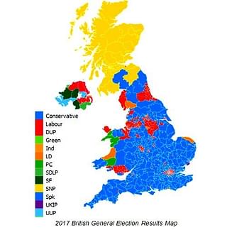 2017 British General Election Results Map