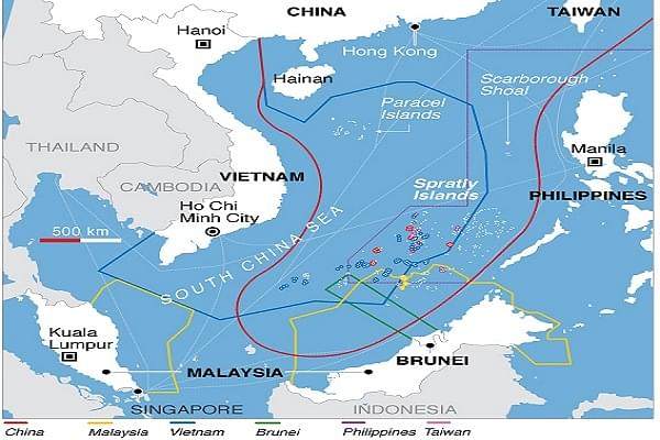 Map of China's claim in South China Sea