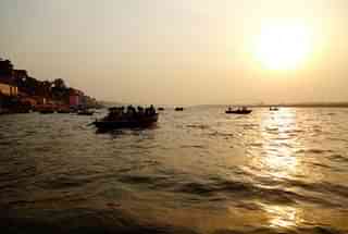 On the banks of the Ganga.&nbsp;
