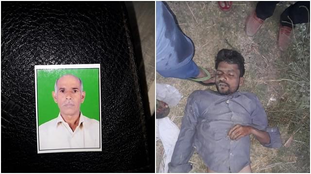 Ratan Singh, left, and the dead cattle thief, right, identified as Jaiprakash.