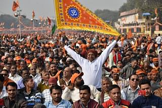 A rally organised by Vishva Hindu Parishad for early construction of Ram temple in Ayodhya. (Source: IANS)