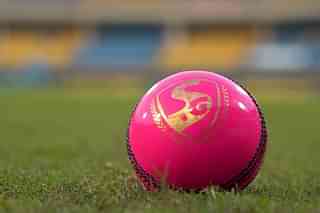 The pink cricket ball. (Image via Twitter)