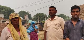 Residents of Valmiki colony. Woman on left had returned from bhandara at temple. (Swati Goel Sharma)