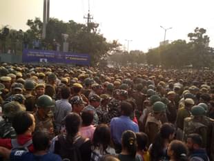 Students protesting at the JNU campus (representative picture) (Twitter/@DrVivekChouksey)