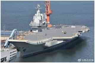 Type 002 aircraft carrier is a second generation Chinese aircraft carrier. (Image from Facebook)