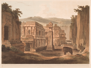 ‘Kailas (Ellora) by James Wales, engraved by Thomas Daniell’, PAU Art Project, Polish Academy of Arts and Sciences.