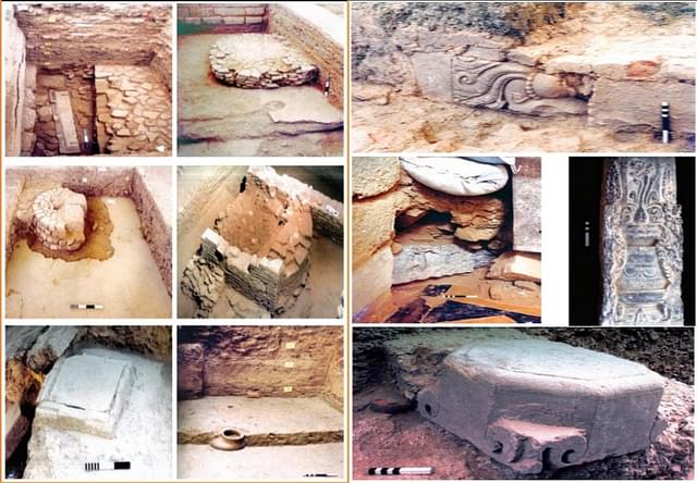 Findings by the ASI during the 2003 Ayodhya excavation. (via Twitter)