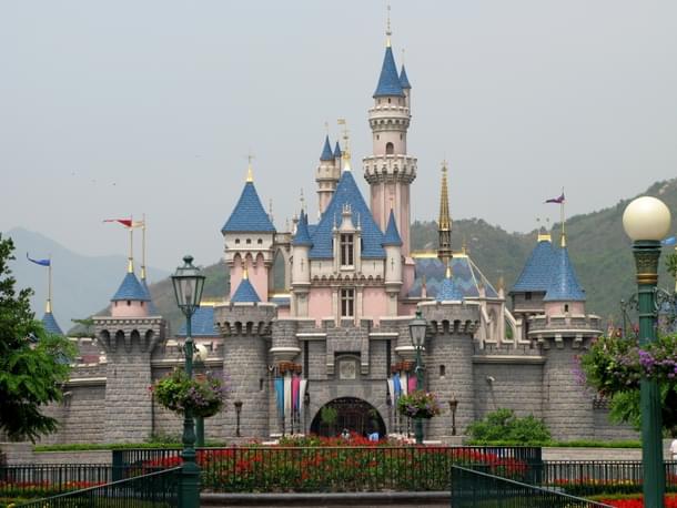 Image from Wikipedia. Hong Kong Disneyland Sleeping Beauty Castle 