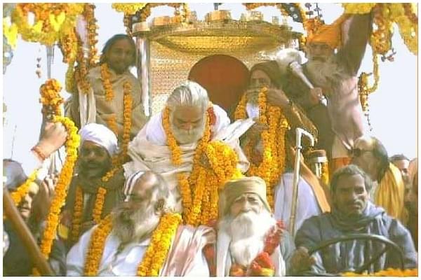 The Nirmohi Akhada, one of the three parties in the 2010 case, at the Kumbh