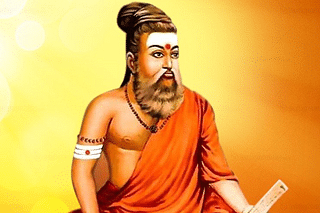 Thiruvalluvar in saffron robes with ash marks that has set off the social media war.