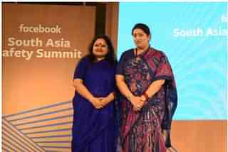 Union WCD Minister Smriti Irani at the Facebook South Asia Safety Summit (Pic Via Twitter)