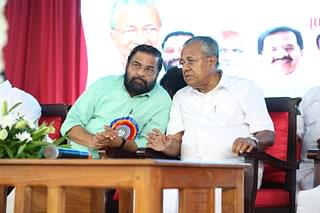 Kerala Devaswom Minister Kadakampally Surendran with Chief Minister Pinarayi Vijayan. (Kadakampally Surendran/Facebook)