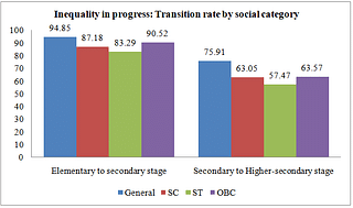 Inequality in progress: Transition rate by social category.