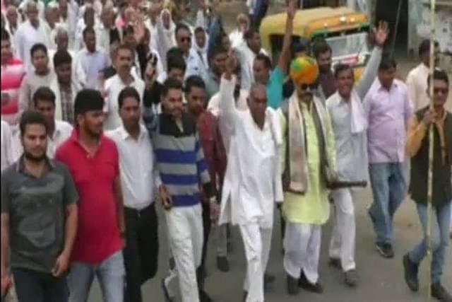 Farmers’ protest in Bharatpur earlier this week.