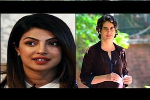 Priyanka Chopra (L) Priyanka Gandhi (R)